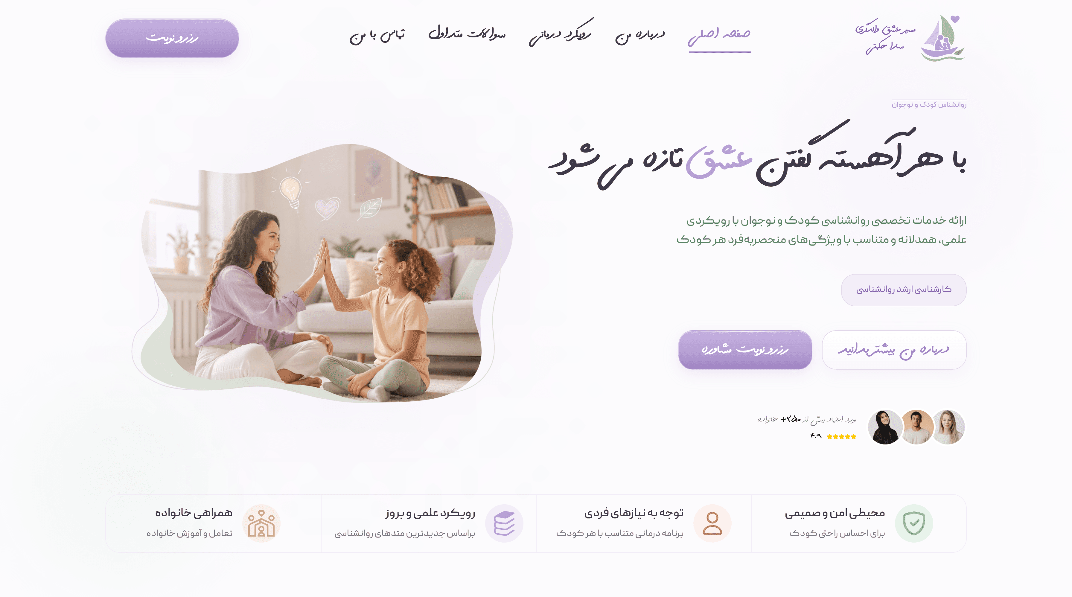 Psychology website showcase